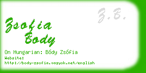 zsofia body business card